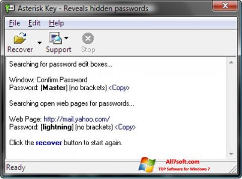 Skärmdump Asterisk Key för Windows 7