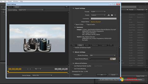 Skärmdump Adobe Media Encoder för Windows 7