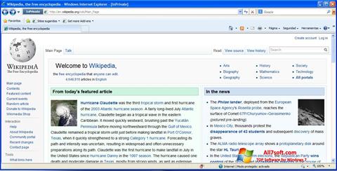 Skärmdump Internet Explorer för Windows 7