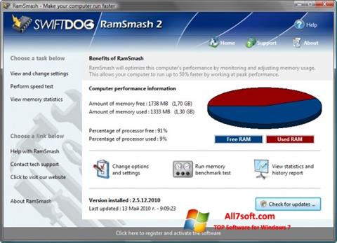Skärmdump RamSmash för Windows 7