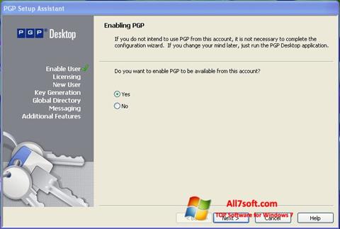 Skärmdump PGP Desktop för Windows 7