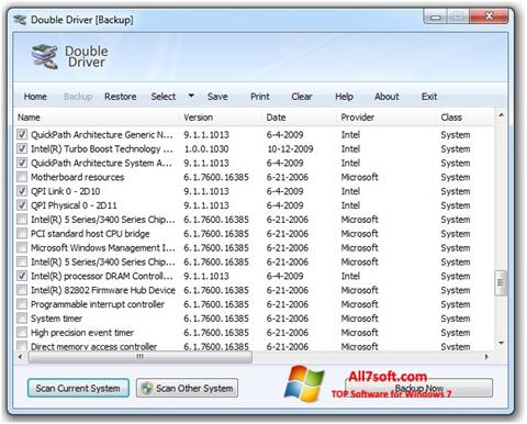 Skärmdump Double Driver för Windows 7