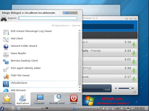 Skärmdump VkAudioSaver för Windows 7