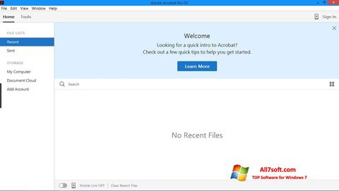 Skärmdump Adobe Acrobat Pro för Windows 7