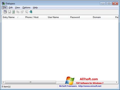 Skärmdump Dialupass för Windows 7