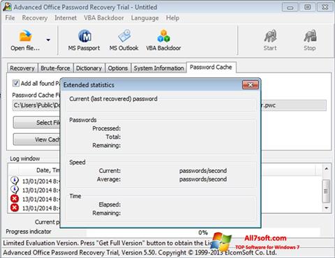 Skärmdump Advanced Office Password Recovery för Windows 7
