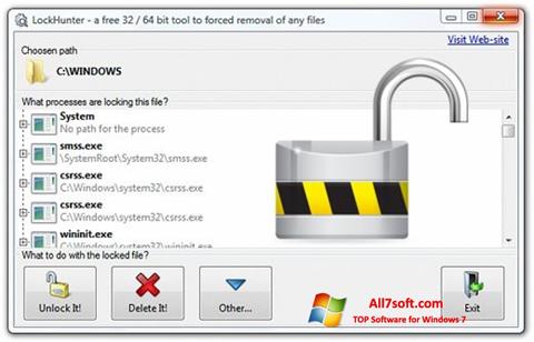 Skärmdump LockHunter för Windows 7