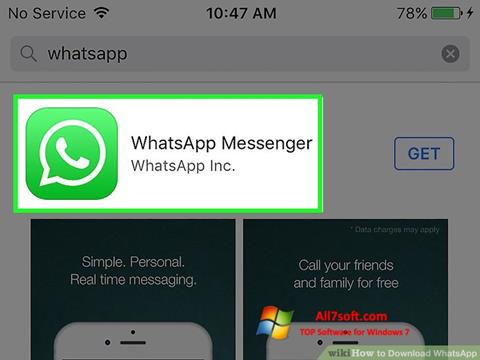 Skärmdump WhatsApp för Windows 7