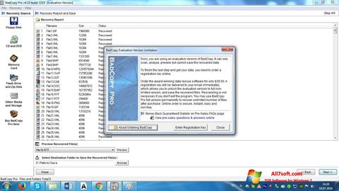 Skärmdump BadCopy Pro för Windows 7