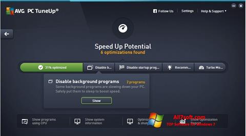 Skärmdump AVG PC Tuneup för Windows 7