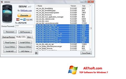 Skärmdump BBSAK för Windows 7