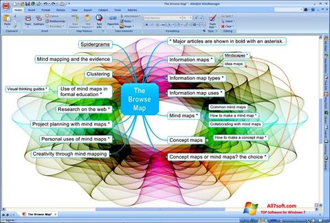 Skärmdump MindManager för Windows 7