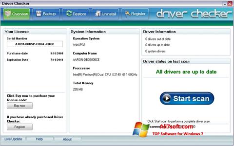 Skärmdump Driver Checker för Windows 7