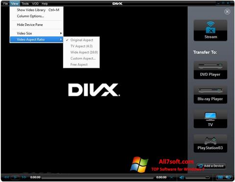 Skärmdump DivX Player för Windows 7