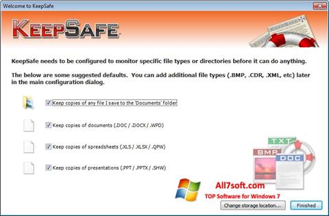 Skärmdump KeepSafe för Windows 7