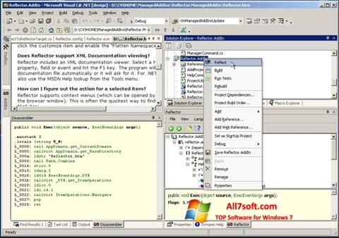 Skärmdump Reflector för Windows 7