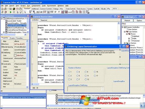 Skärmdump Lazarus för Windows 7