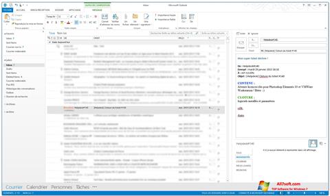 Skärmdump Microsoft Outlook för Windows 7