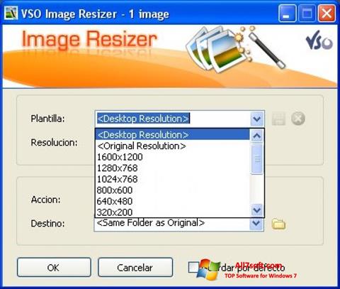 Skärmdump VSO Image Resizer för Windows 7