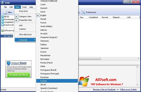 Skärmdump Orbit Downloader för Windows 7