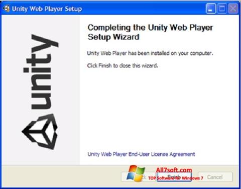 Skärmdump Unity Web Player för Windows 7