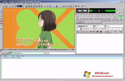 Skärmdump Aegisub för Windows 7