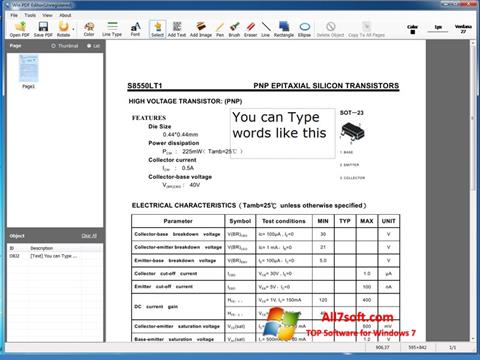 Skärmdump PDF Editor för Windows 7