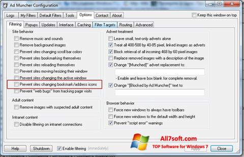 Skärmdump Ad Muncher för Windows 7