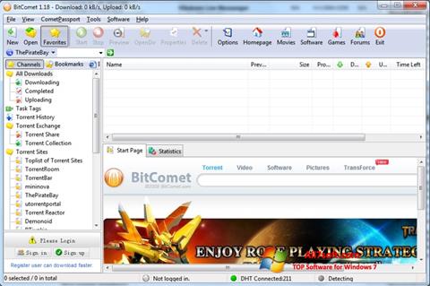 Skärmdump BitComet för Windows 7