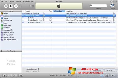 Skärmdump iTunes för Windows 7