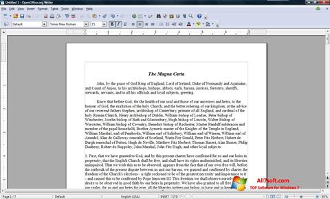 Skärmdump OpenOffice för Windows 7