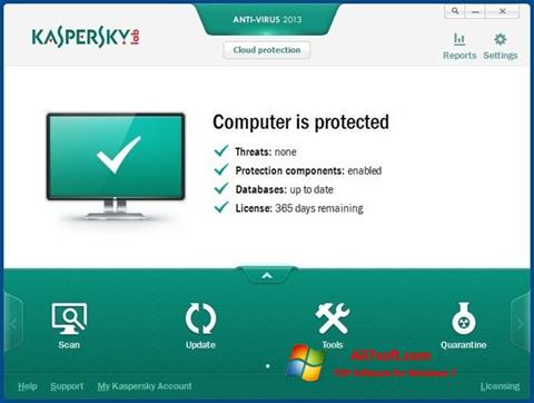 Skärmdump Kaspersky AntiVirus för Windows 7
