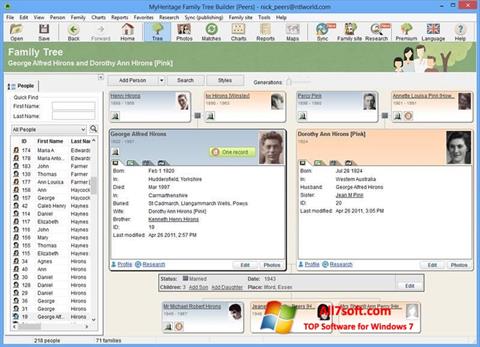 Skärmdump Family Tree Builder för Windows 7