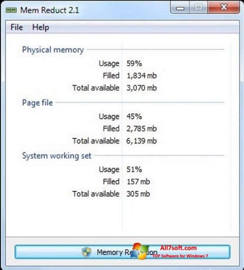 Skärmdump Mem Reduct för Windows 7