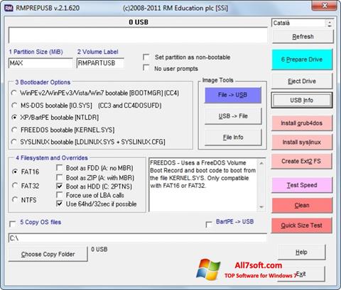 Skärmdump RMPrepUSB för Windows 7