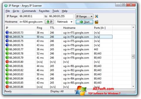 Skärmdump Angry IP Scanner för Windows 7