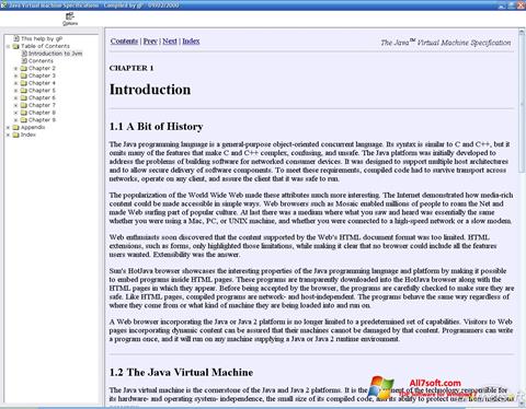 Skärmdump Java Virtual Machine för Windows 7