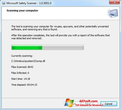Skärmdump Microsoft Safety Scanner för Windows 7