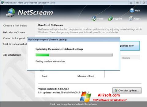 Skärmdump NetScream för Windows 7