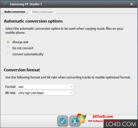 Skärmdump Samsung PC Studio för Windows 7