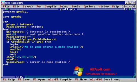 Skärmdump Free Pascal för Windows 7