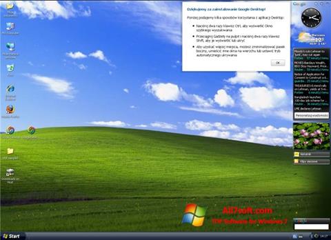 Skärmdump Google Desktop för Windows 7