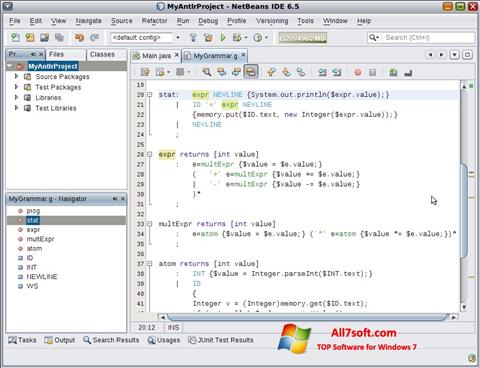 Skärmdump NetBeans för Windows 7