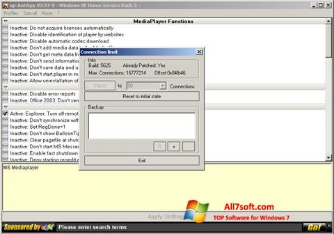 Skärmdump XP-AntiSpy för Windows 7