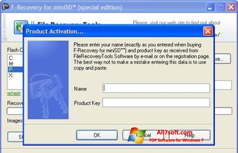 Skärmdump F-Recovery SD för Windows 7