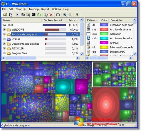 Skärmdump WinDirStat för Windows 7