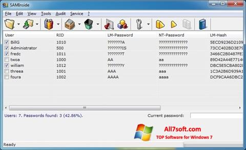 Skärmdump SAMInside för Windows 7