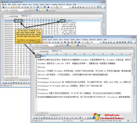 Skärmdump UltraEdit för Windows 7