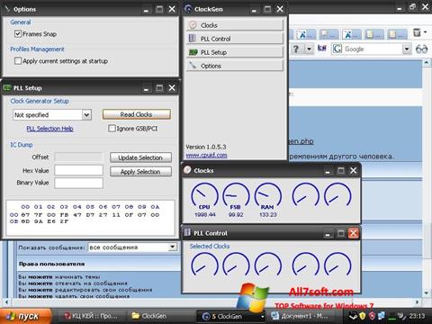 Skärmdump ClockGen för Windows 7
