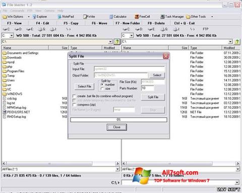 Skärmdump File Master för Windows 7
